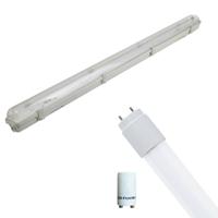 LED TL Armatuur met T8 Buis Incl. Starter - Aigi Hari - 150cm Enkel - 22W - Helder/Koud Wit 6400K - Waterdicht IP65 - thumbnail