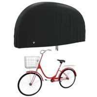 VidaXL Fietshoes 200x70x110 cm 190t oxford zwart - thumbnail