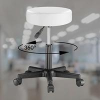 Monzana Bureaustoel - draaistoel - kruk - met - gestoffeerde - zitting - in - zwart - thumbnail