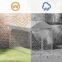 Hondenkennel voor buiten met dak 200x100x125 cm - thumbnail