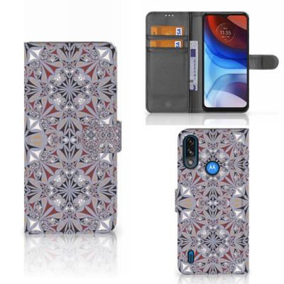 Motorola Moto E7i Power | E7 Power | Bookcase | Flower Tiles
