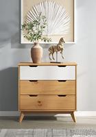 Ladekast Borneo Naturel Grenenhout 80x79x40cm FSC gecertificeerd - thumbnail