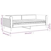 Slaapbank met matras 90x200 cm fluweel geel - thumbnail