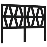 Hoofdbord 126x4x100 cm massief grenenhout zwart - thumbnail