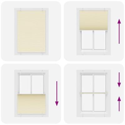 Pliss rolgordijn 85x150 cm stofbreedte 84,4 cm polyester crme