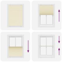 Pliss rolgordijn 90x150 cm stofbreedte 89,4 cm polyester crme - thumbnail