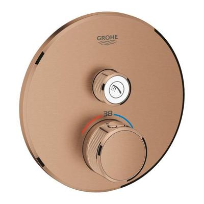 Opbouwdeel GROHE Grohtherm Smartcontrol Douche T, Rond Warm Sunset Geborsteld Opbouwdeel GROHE Grohtherm Smartcontrol Douche T, Rond Warm Sunset Geborsteld