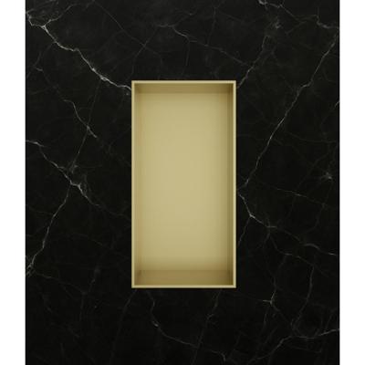 Hotbath &More Inbouwnis - 30 x 15 x 10 cm - Frameless - Geborsteld Messing PVD