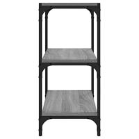 Boekenkast 40x33x70,5 cm hout en staal grijs sonoma eikenkleur - thumbnail