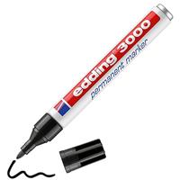 Edding 3000 4-3000-1-1001 Permanent marker Zwart Watervast: Ja - thumbnail