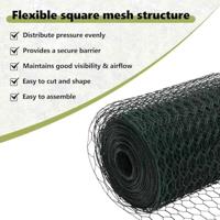 VidaXL Hexagon hek groen 1,6 x 25 m pvc - thumbnail