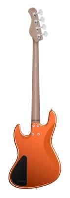 Sadowsky MetroExpress Hybrid P/J Bass Roasted Maple Solid Candy Apple Orange Metallic High Polish elektrische basgitaar met gigbag