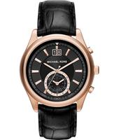 Horlogeband Michael Kors MK8460 Leder Zwart 22mm Horlogeband Michael Kors MK8460 Leder Zwart 22mm