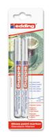 Paintmarker edding 780 oliebasis 0.8mm wit bls 2x - thumbnail