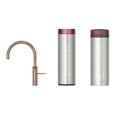 Quooker Fusion Round kokendwaterkraan - draaibare uitloop - PRO3 incl. Cube reservoir - Warm / kokend / bruisend / gefilterd water - Messing patina 3FRPTN-CUBE Quooker Fusion Round kokendwaterkraan - draaibare uitloop - PRO3 incl. Cube reservoir - Warm / kokend / bruisend / gefilterd water - Messing patina 3FRPTN-CUBE