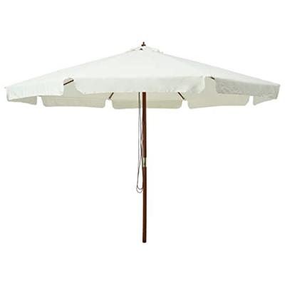 VidaXL Parasol met houten paal 330 cm zandwit VidaXL Parasol met houten paal 330 cm zandwit