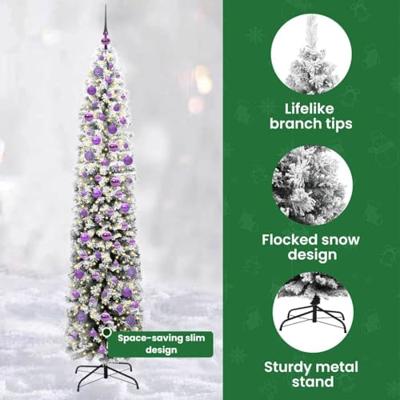 VidaXL Kunstkerstboom groen 210 cm pvc en staal en kunststof