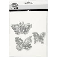 Creativ Company Stans- en embossing mallen, vlinders, afm 5x4,5+6,5x5+8x4,5 cm, 1 stuk - thumbnail