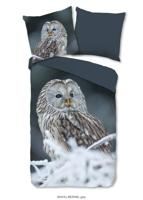 Good Morning Dekbedovertrek "uil" - Grijs - (240x200/220 cm) - Katoen - thumbnail