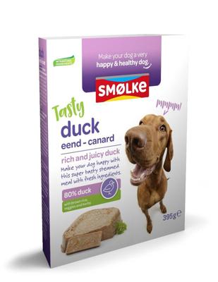 Smølke Tasty Duck vers gestoomde eend nat hondenvoer 10 x 395 g
