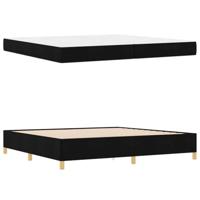 Boxspring bed Anders Zwart en Wit en Zwart 200 x 200 cm Stof - thumbnail