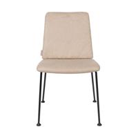 Tweedekansje Zuiver Fab stoel gestoffeerd beige - Set van 2 - thumbnail
