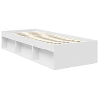 Bedframe met hoofdeinde Wit 75 x 190 cm Massief grenenhout - thumbnail