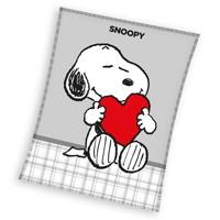 Snoopy Coral fleece plaid - 130 x 170 cm polyester - thumbnail