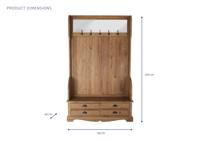 Gang DKD Home Decor Bruin Zwart Multicolour Hout Pijnboom Spiegel 124 x 40 x 200 cm - thumbnail