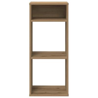 Boekenkast 34x31x80 cm bewerkt hout artisanaal eikenkleur