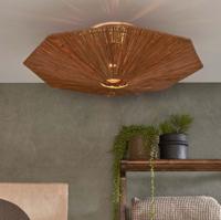 GOOD&MOJO Plafondlamp 'Panama' Raffia, 65cm, kleur Bruin - thumbnail