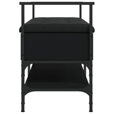 Schoenenbank 85,5x42x57,5 cm bewerkt hout zwart