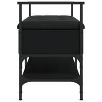 Schoenenbank 85,5x42x57,5 cm bewerkt hout zwart - thumbnail