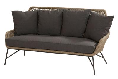 Ramblas living bench 2.5 seaters Taupe with 5 cushions | 4 Seasons Outdoor