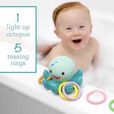 Badspeeltje - INFANTINO - Lichtgevende badoctopus met ringen - thumbnail