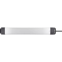 Sygonix SY-4755614 Overspanningsveilige stekkerdoos 8-voudig Zilver, Zwart Randaarde stekker 1 stuk(s) - thumbnail