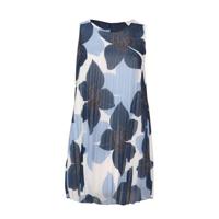 Paprika gebloemde tuniek wit/blauw/donkerblauw - thumbnail