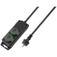 Sygonix SY-5145338 power strip without Schalter black, green Schutzkontakt - thumbnail