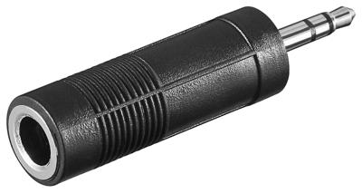 Goobay adapter 6,35 mm jack > 3,5 mm jack (zwart, stereo)