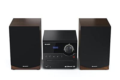 SHARP XLB517DBR Mirco-geluidssysteem 45W (digitale radio met DAB, DAB+ en FM/FM-radio, Bluetooth, USB, CD, MP3), bruin