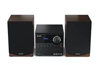 SHARP XLB517DBR Mirco-geluidssysteem 45W (digitale radio met DAB, DAB+ en FM/FM-radio, Bluetooth, USB, CD, MP3), bruin - thumbnail