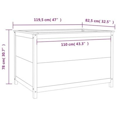 VidaXL Plantenbak verhoogd 119,5x82,5x78 cm massief grenen honingbruin