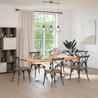 Eettafelpoot spider vorm 150x78x(72-73) cm staal wit - thumbnail