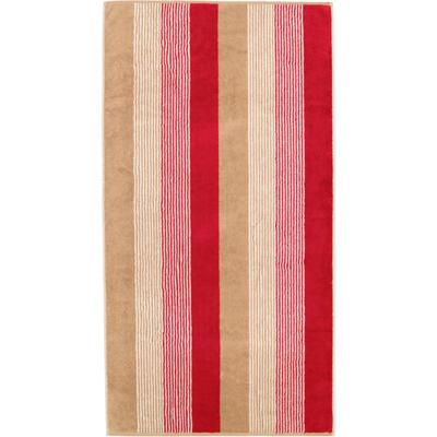 Cawö Cawö Coast Handdoek rot/natur 50/100