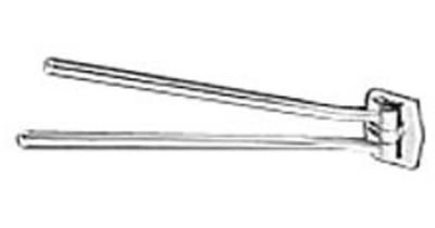 Geesa Standard Handdoekrek 2-armig Chroom 915123