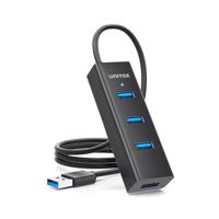 UNITEK Y-3089V01 interface hub USB 3.2 Gen 1 (3.1 Gen 1) Type-A 5000 Mbit/s Zwart - thumbnail