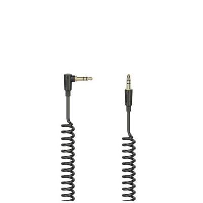 Hama Audiokabel Flexi-Slim spiraal, 3,5-mm-jack-st. 90 - stekker, stereo, 1,5 m Luidspreker kabel Zwart Hama Audiokabel Flexi-Slim spiraal, 3,5-mm-jack-st. 90 - stekker, stereo, 1,5 m Luidspreker kabel Zwart