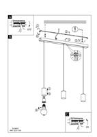 Eglo Hanglamp Pozueta black E27 3x 40Wtt - thumbnail