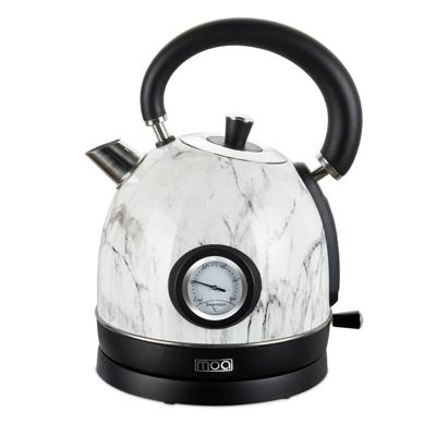 MOA Waterkoker Retro Wit Marmer 1.8 liter - Elektrisch - RVS - EK3TM MOA Waterkoker Retro Wit Marmer 1.8 liter - Elektrisch - RVS - EK3TM