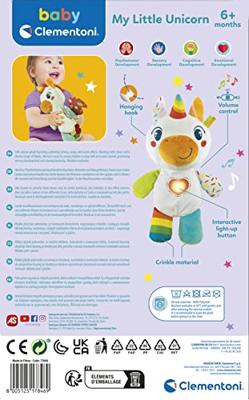 Clementoni Knuffel Eenhoorn + Licht en Geluid